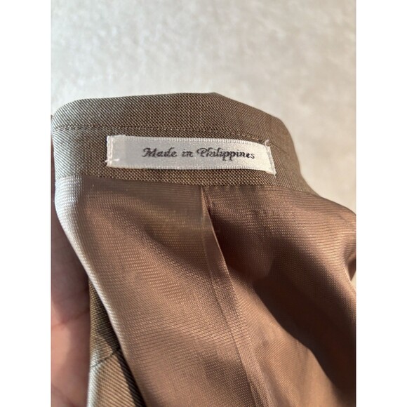 Michael Kors, Macy's Wool Blend mens suit (Pants & Blazer) tan 42 R blazer - Picture 15 of 16
